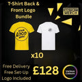 x10 T-Shirt Bundle with Front & Back Logos