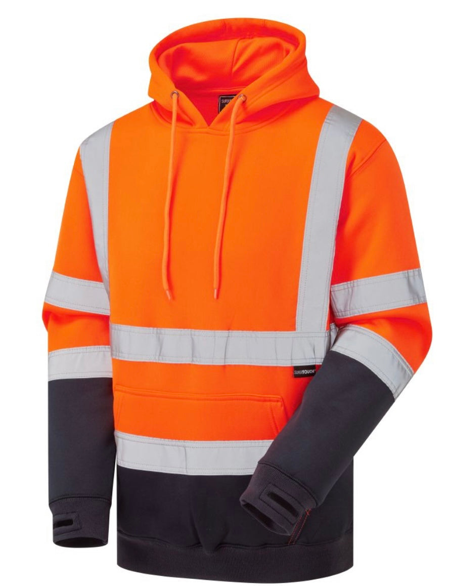 Supertouch Hi Vis 2 Tone Hooded Sweatshirt