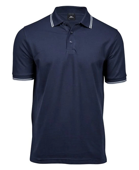 Luxury stripe stretch polo