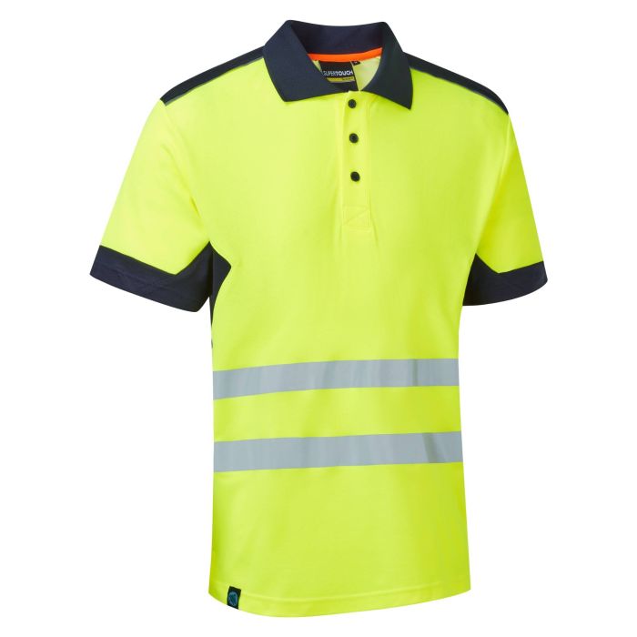 Supertouch Hi-Vis Eco CottonCool Short Sleeve Polo