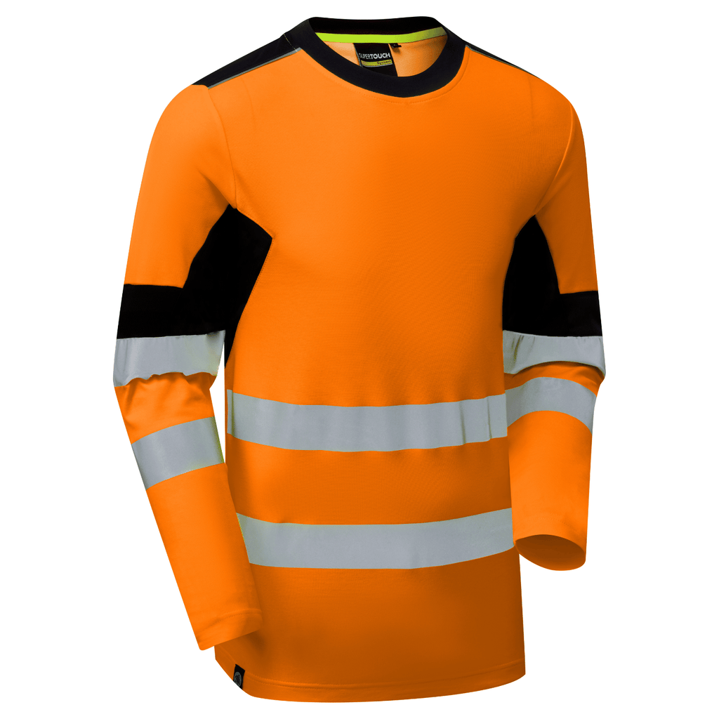 Supertouch Hi-Vis Eco Long Sleeve Cotton Cool T-Shirt