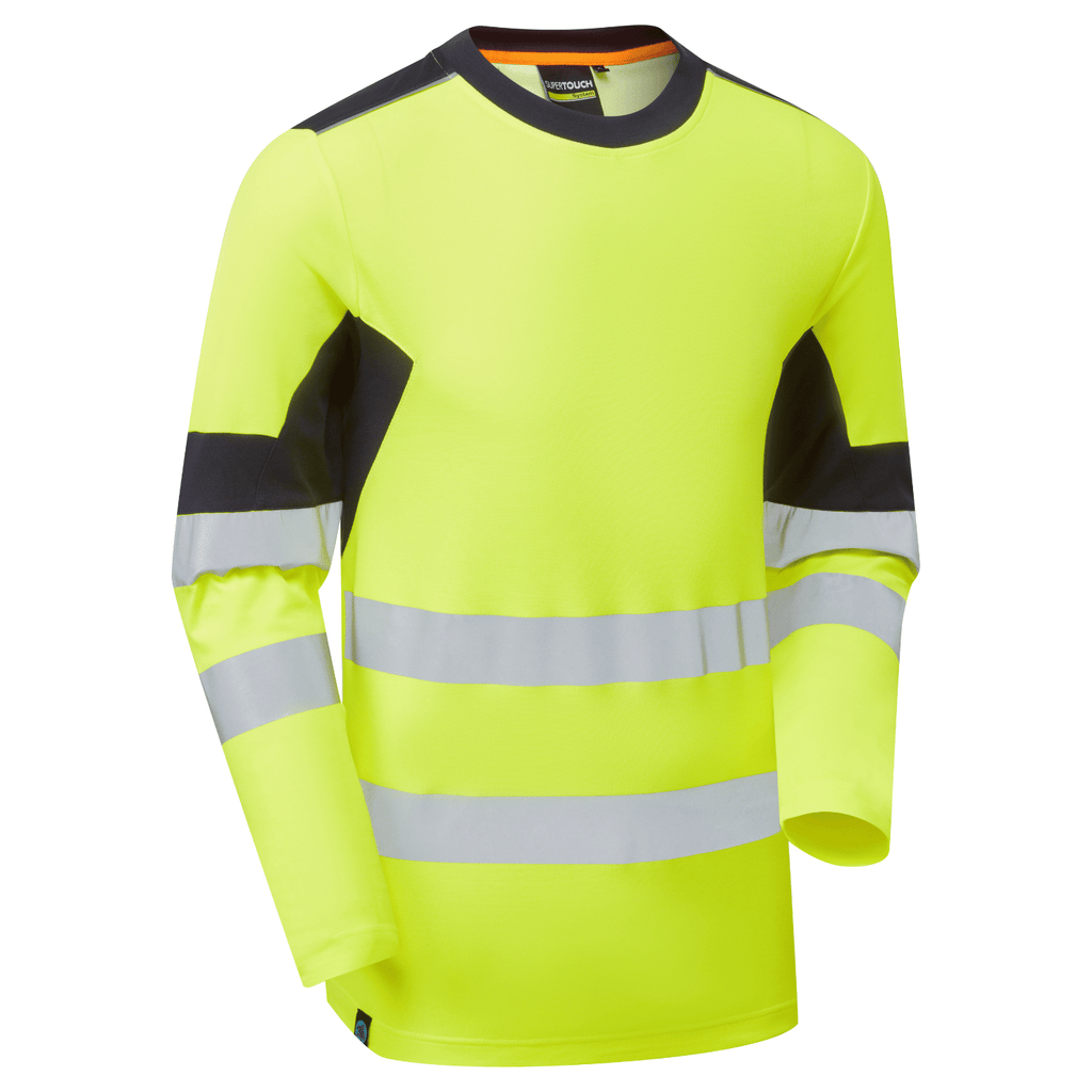 Supertouch Hi-Vis Eco Long Sleeve Cotton Cool T-Shirt