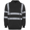 Supertouch Hi Vis Black Hooded Sweatshirt