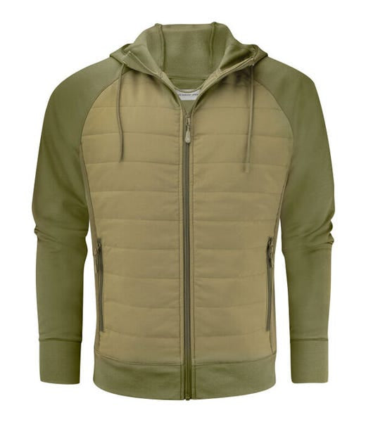 Full Zip Hooded Hybrid Jacket