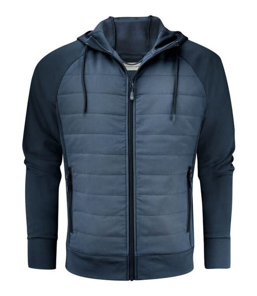 Full Zip Hooded Hybrid Jacket