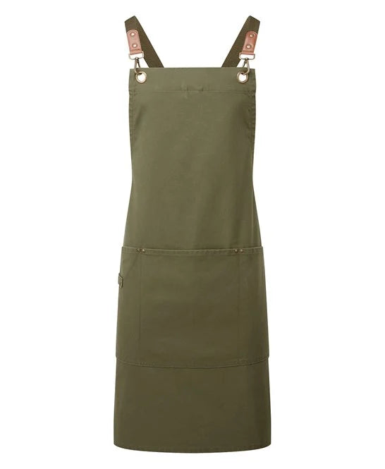 Clip ‘n’ Clasp cross-back bib apron PR182