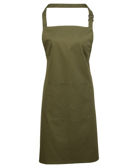 Colours bib apron with pocket PR154